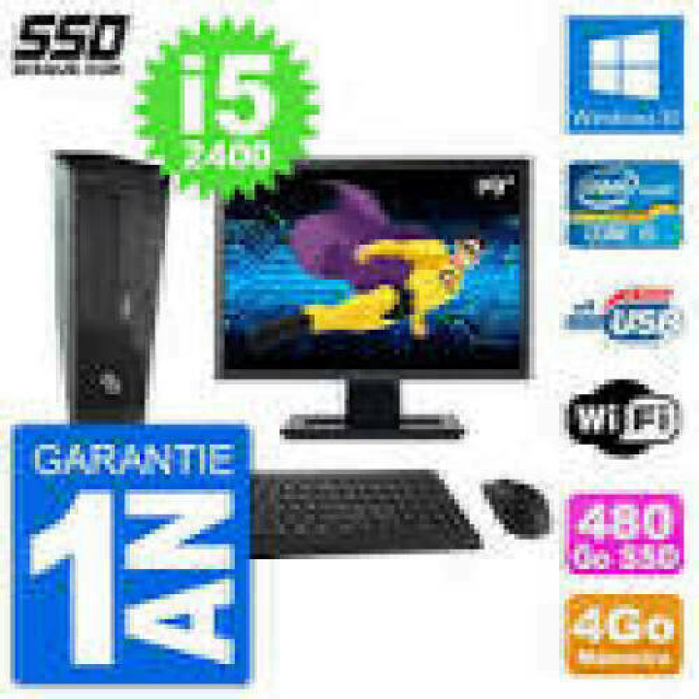 FUJITSU REFURB E500 E85+ SFF Intel Core i5-2400 8GB RAM 256GB SSD W10H