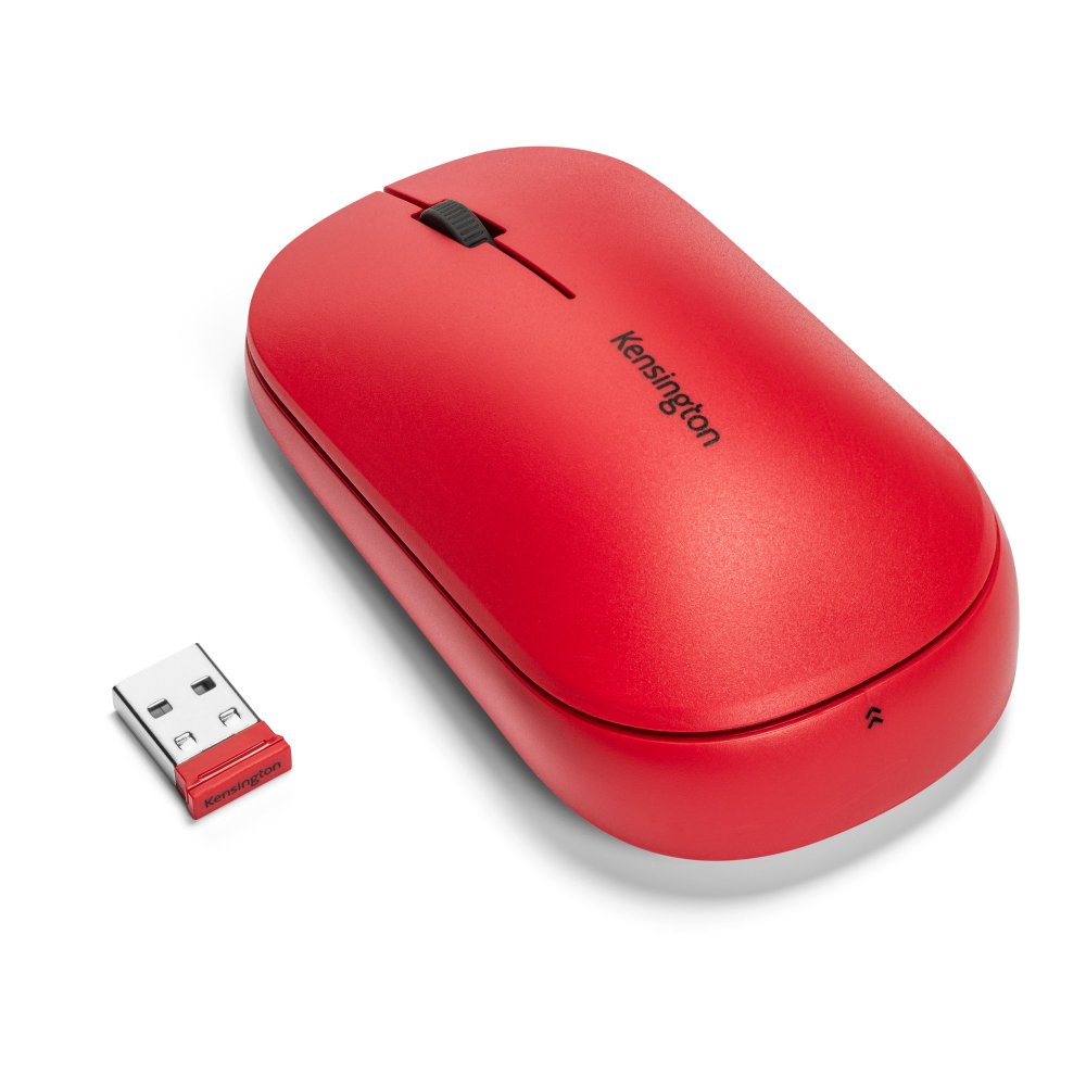 KENSINGTON SureTrack Wireless Mouse with Bluetooth & Nano USB Receiver - Red