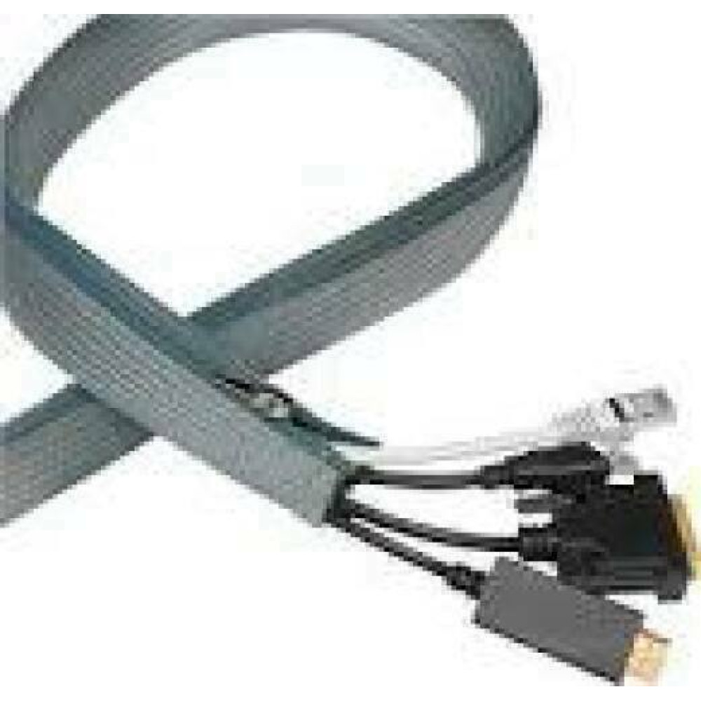 LOGILINK KAB0074 Cable sleeve with zipper Polyester Ø 50 mm grey 2m