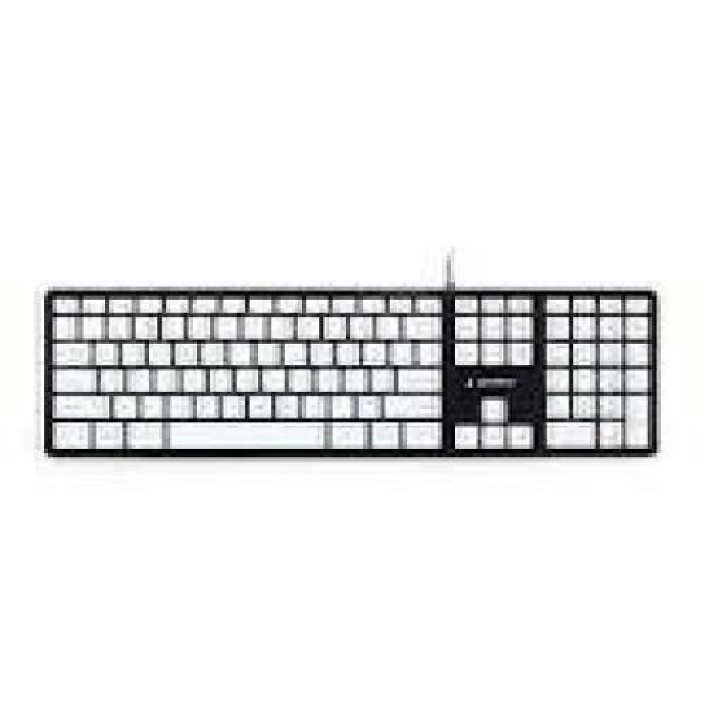 GEMBIRD KB-MCH-02-BKW Multimedia X-scissor keyboard USB US layout black body white keys