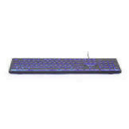 GEMBIRD 3-color backlight multimedia keyboard black US layout