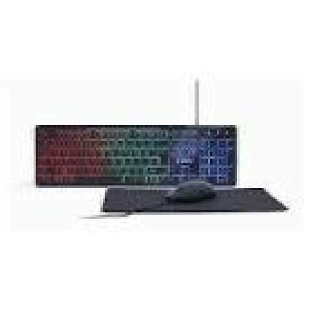 GEMBIRD 3-in-1 backlight desktop set black US layout