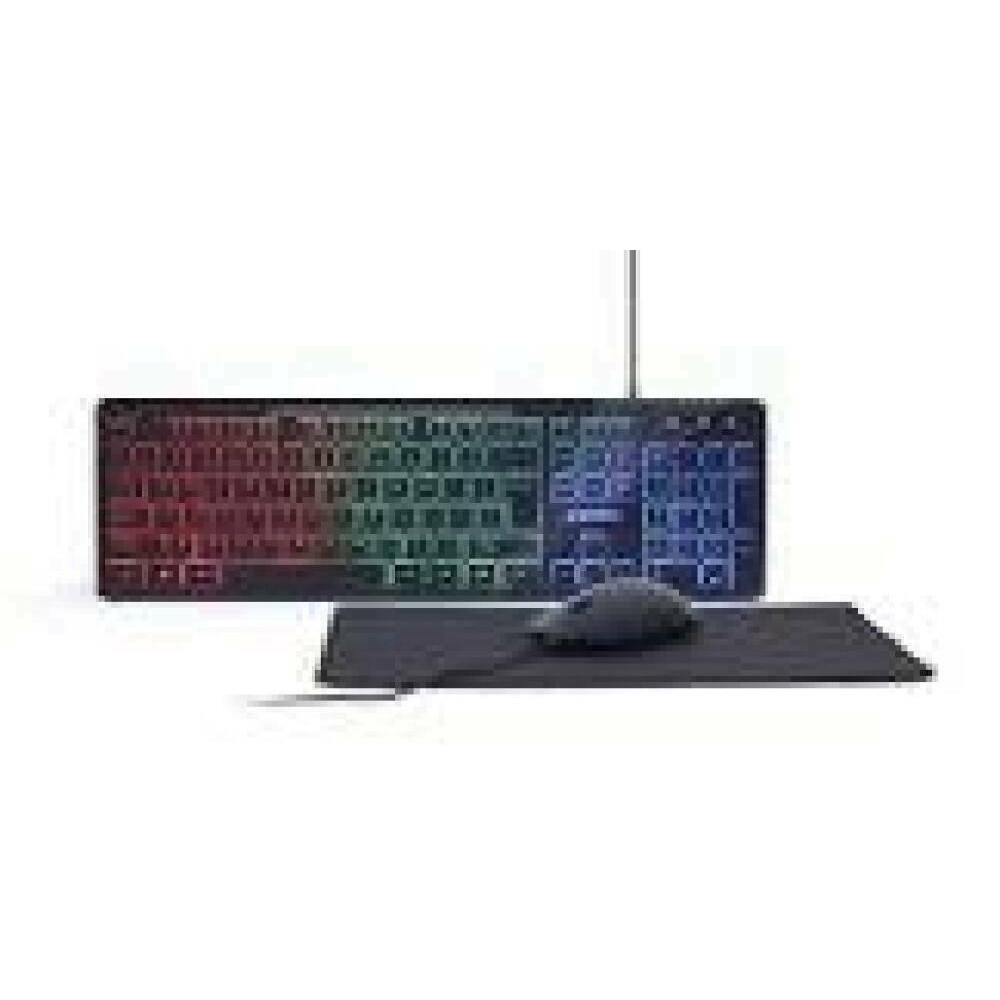 GEMBIRD 3-in-1 backlight desktop set black US layout