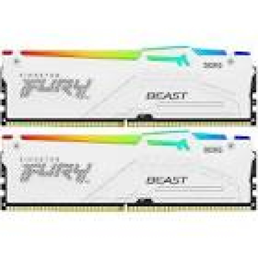 KINGSTON FURY Beast 32GB DIMM 5600MT/s DDR5 CL36 Kit of 2 White RGB EXPO