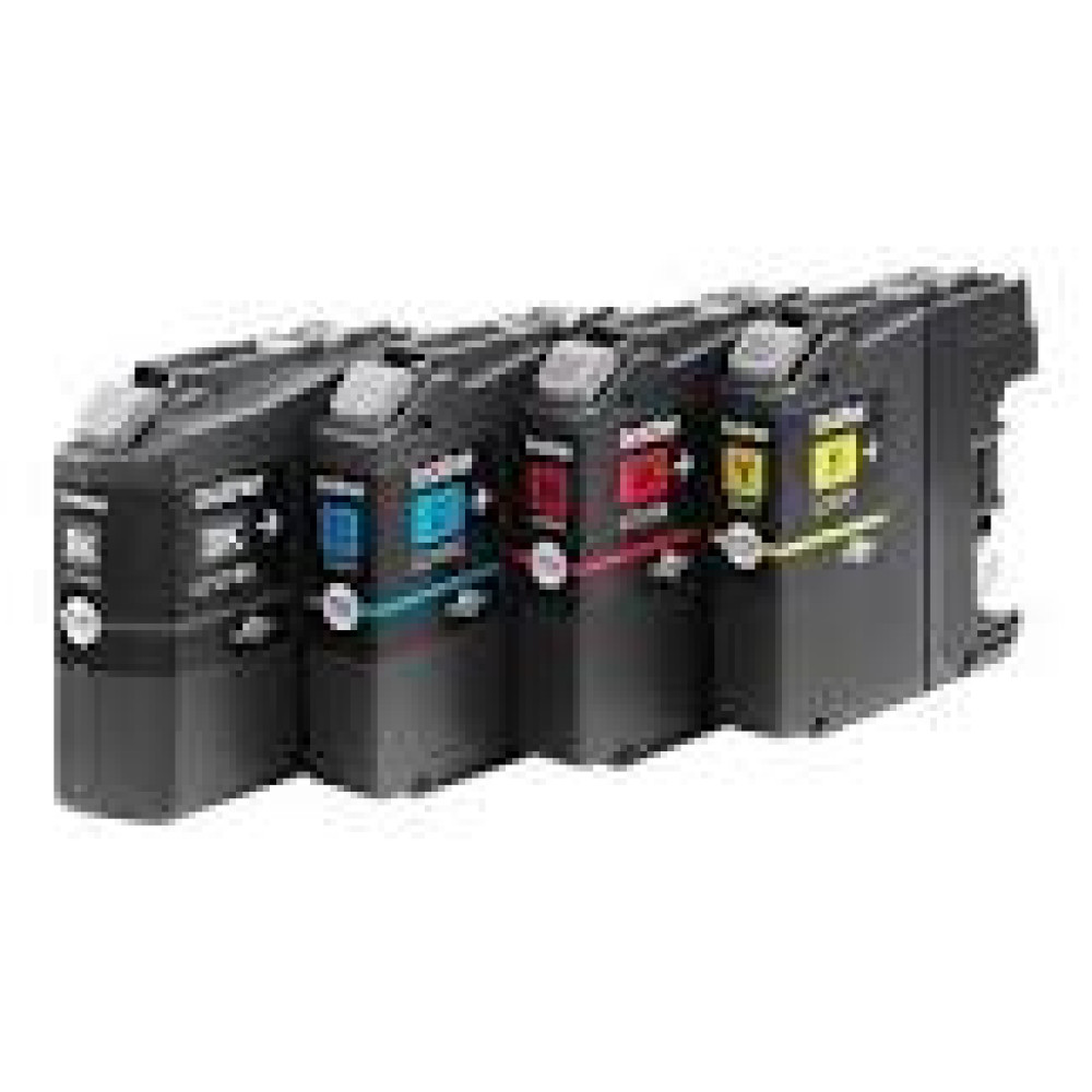 BROTHER LC-121 ink cartridge black and tri-colour 1-pack blister without alarm