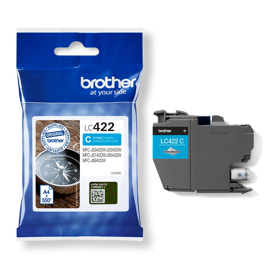 BROTHER LC422C Ink Cartridge For BH19M/B Compatible with MFC-J5340DW MFC-J5740DW MFC-J6540DW MFC-J6940DW 550 pages