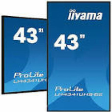 IIYAMA LH4341UHS-B2 43inch 3840x2160 4K UHD IPS panel 1precent Haze Landscape and Portrait mode Speakers 2x 10W VGA 3x HDMI 500cd/m2