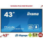 IIYAMA LH4360UHS-B1AG 43inch 3840x2160 UHD VA panel Haze 25perc 500cd/m Landscape and Portrait Wallmount Included