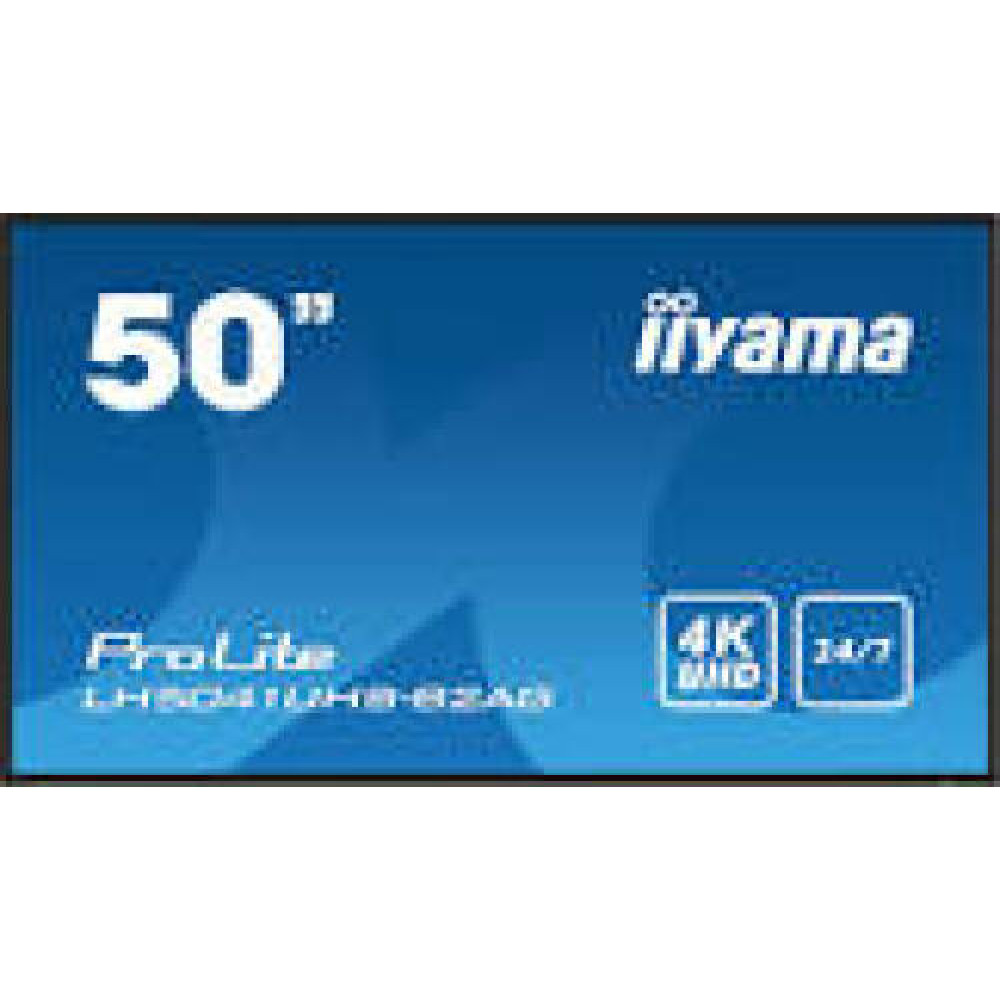 IIYAMA LH5041UHS-B2AG 50inch 3840x2160 UHD VA panel 500cd/m2 5000:1 Static Contrast 9.5ms Landscape or Portrait mode