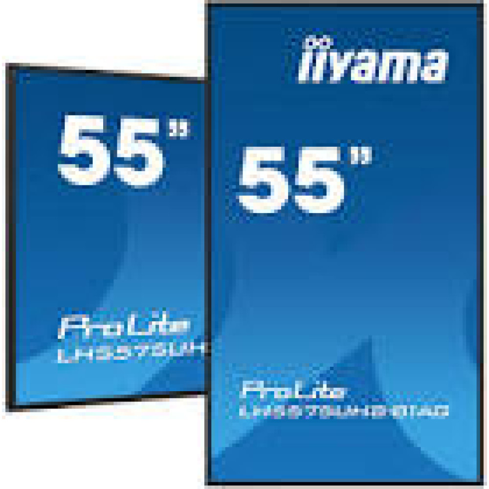 IIYAMA LH5575UHS-B2AG 55inch 3840x2160 UHD IPS panel Haze 25Percent 500cd/m Landscape and Portrait IIYAMA LH5575UHS-B2AG 55inch 3840x2160 UHD IPS panel Haze 25Percent 500cd/m Landscape and Portrait
