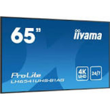 IIYAMA LH6541UHS-B1AG 65inch 3840x2160 4K UHD IPS panel 1perc Haze Landscape and Portrait mode Speakers 2x 10W 3x HDMI