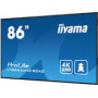 IIYAMA LH8664UHS-B2AG 86inch 3840x2160 UHD IPS panel Haze 25perc 500cd/m2 Landscape and Portrait Speakers 2x10W 3xHDMI USB 2.0