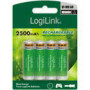 LOGILINK LR6RB4 LOGILINK - AA Ni-MH rechargeable batteries, Mignon, 1.2V, 4pcs