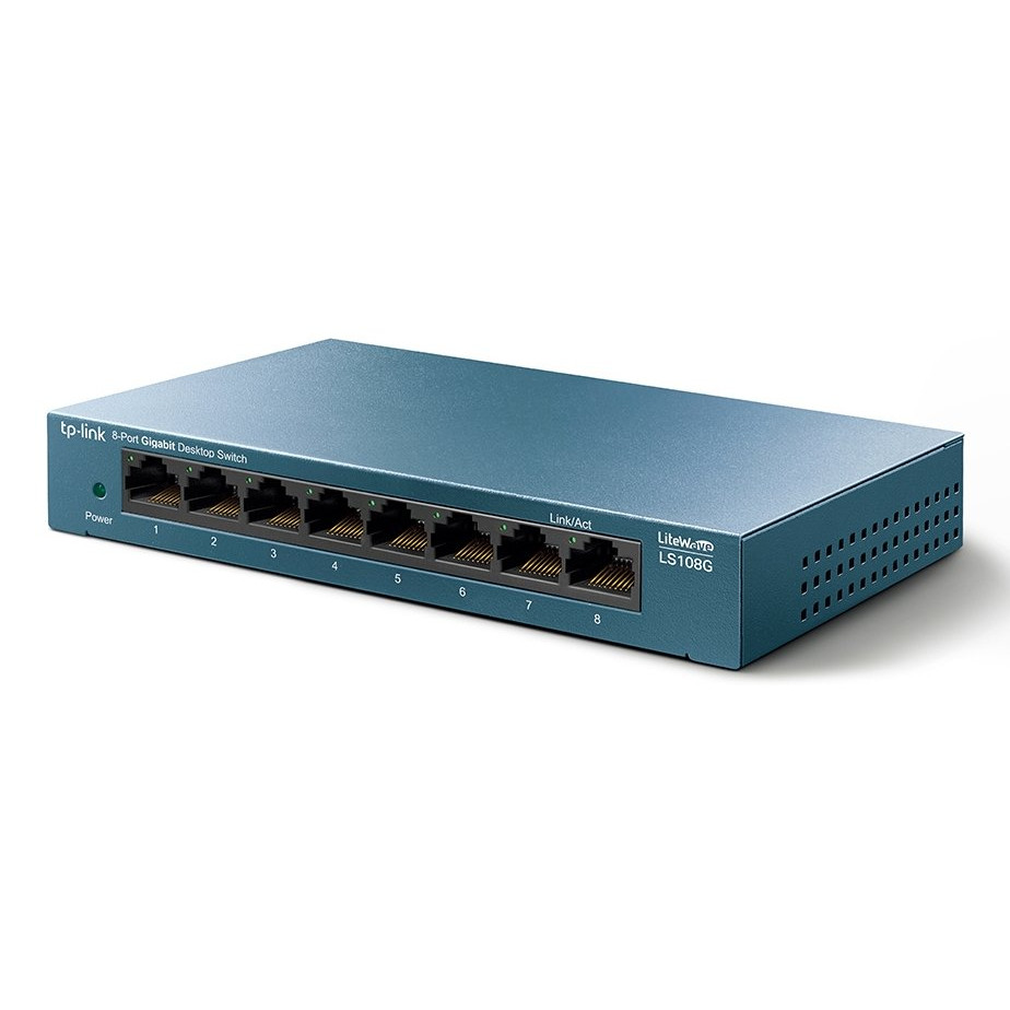 TP-LINK LiteWave 8-Port Gigabit Desktop Switch 8 Gigabit RJ45 Ports Desktop Steel Case