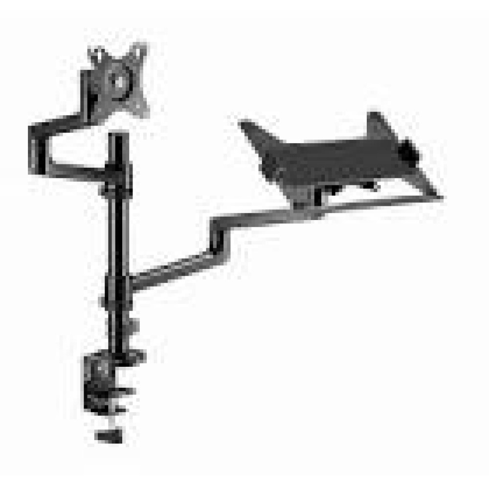 GEMBIRD Desk mounted adjustable monitor arm with notebook tray