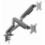 GEMBIRD Desk mounted adjustable double monitor arm space grey