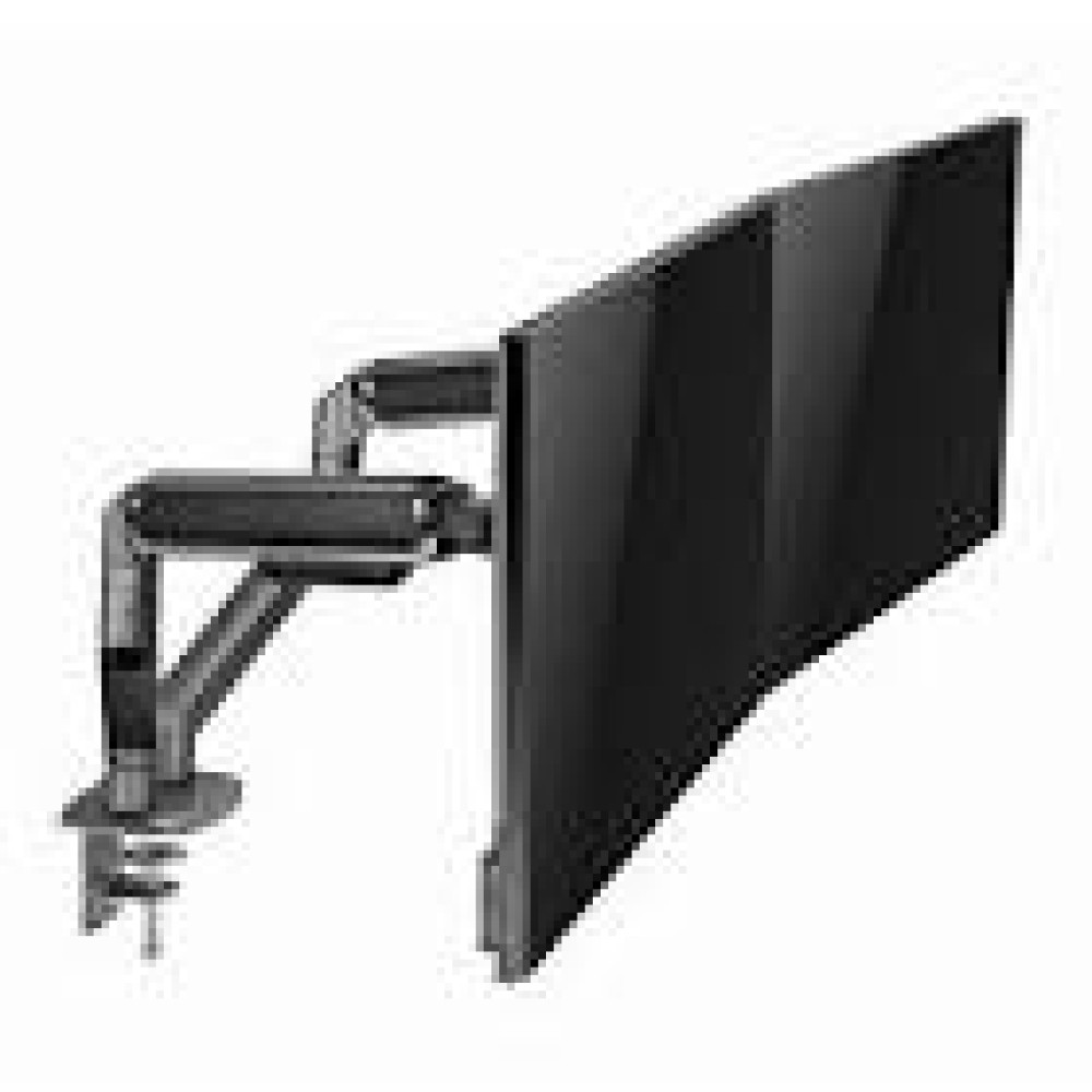 GEMBIRD Desk mounted adjustable double monitor arm space grey