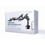 GEMBIRD Desk mounted adjustable monitor arm with notebook tray - full-motion