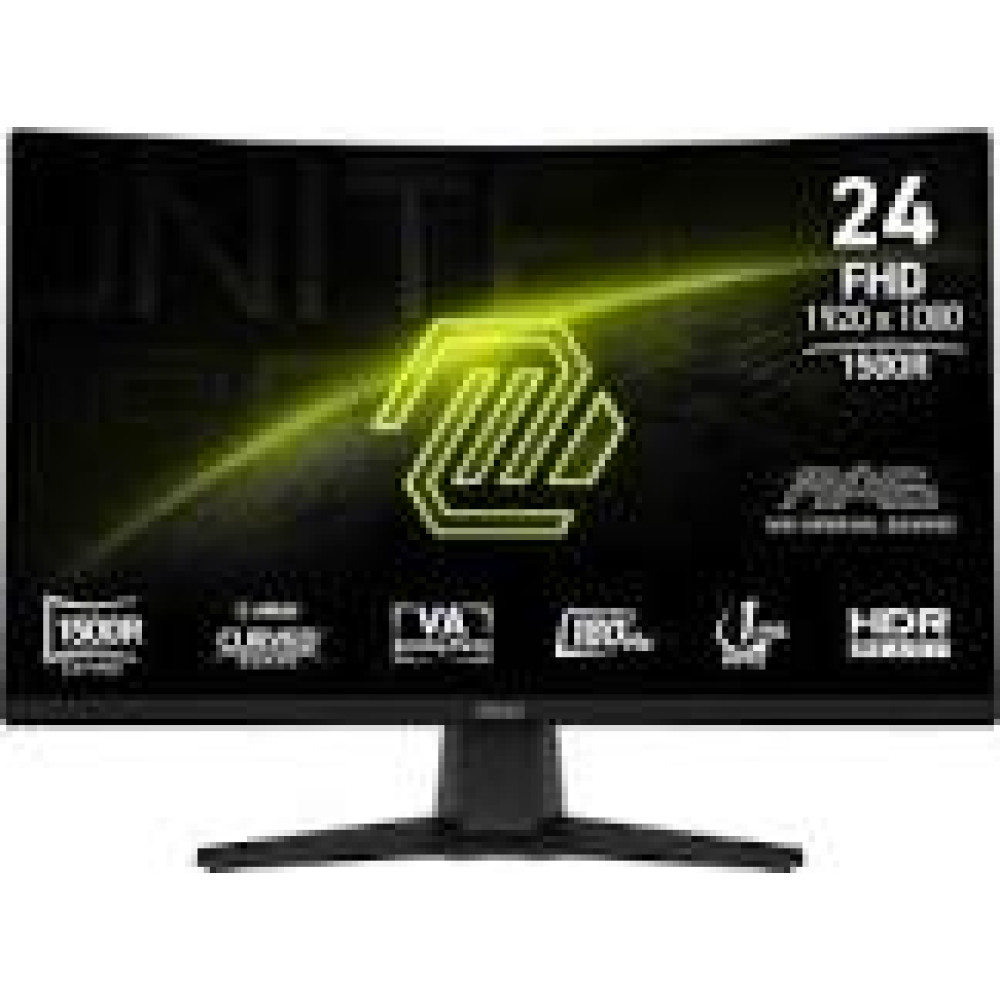 MSI MAG 242C 23.6inch VA FHD Curve 1500R 180Hz 1ms HDMI DP Headphone out Tilt Black