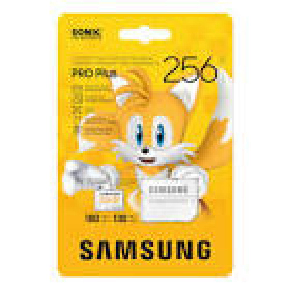 SAMSUNG Sonic microSD Memory Card 256GB UHS-I U3 Full HD 4K UHD 180MB/s Read 130MB/s Write For Handheld Consoles incl. SD-Adapter