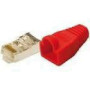 LOGILINK MP0016 Modular Plug CAT5e with Strain Relief Hood red 100 pcs