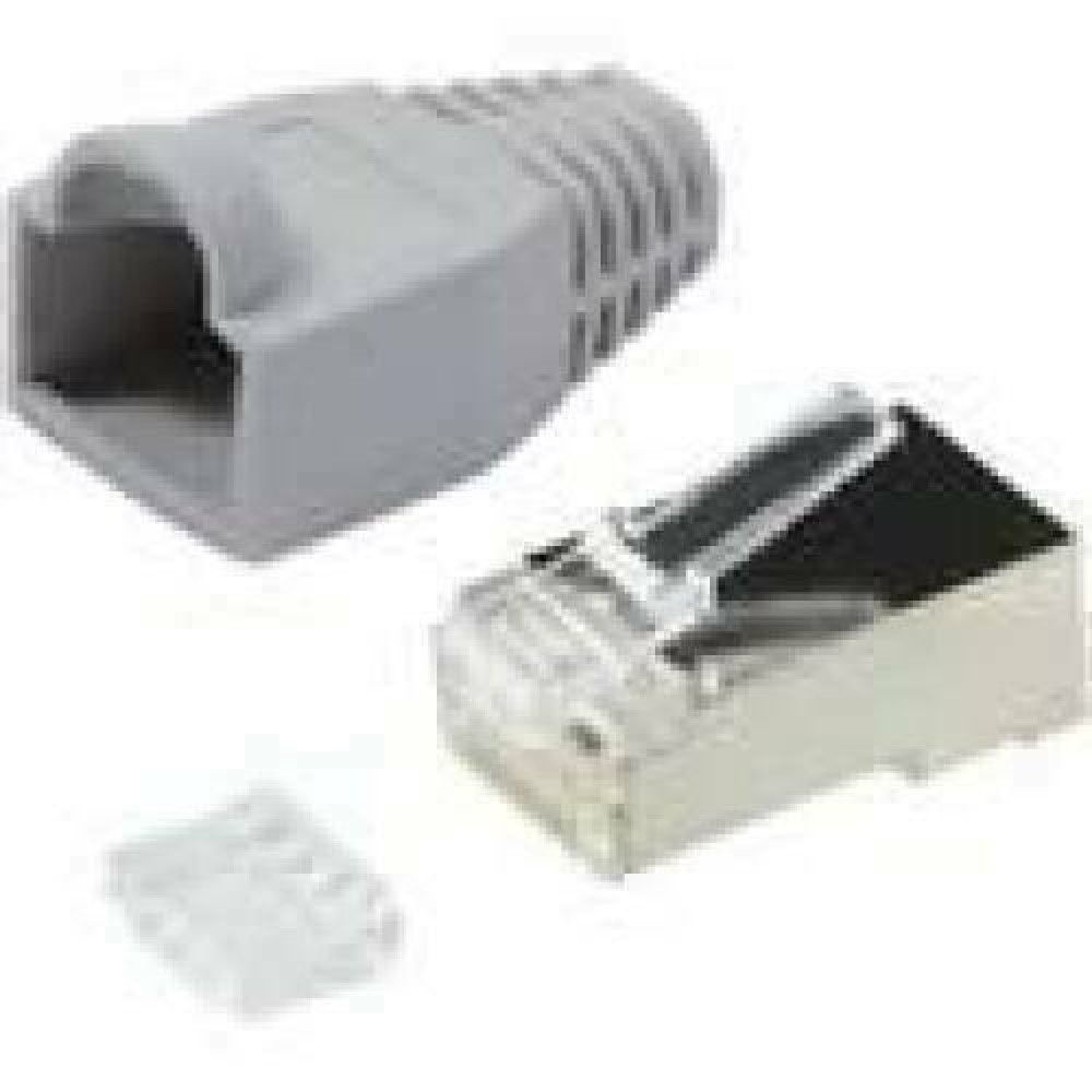 LOGILINK MP0021 Plug Connector Cat.6 RJ45 100pcs. set shielded grey