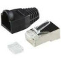 LOGILINK MP0022 - Plug Connector Cat.6 RJ45 100pcs. set. shielded. black