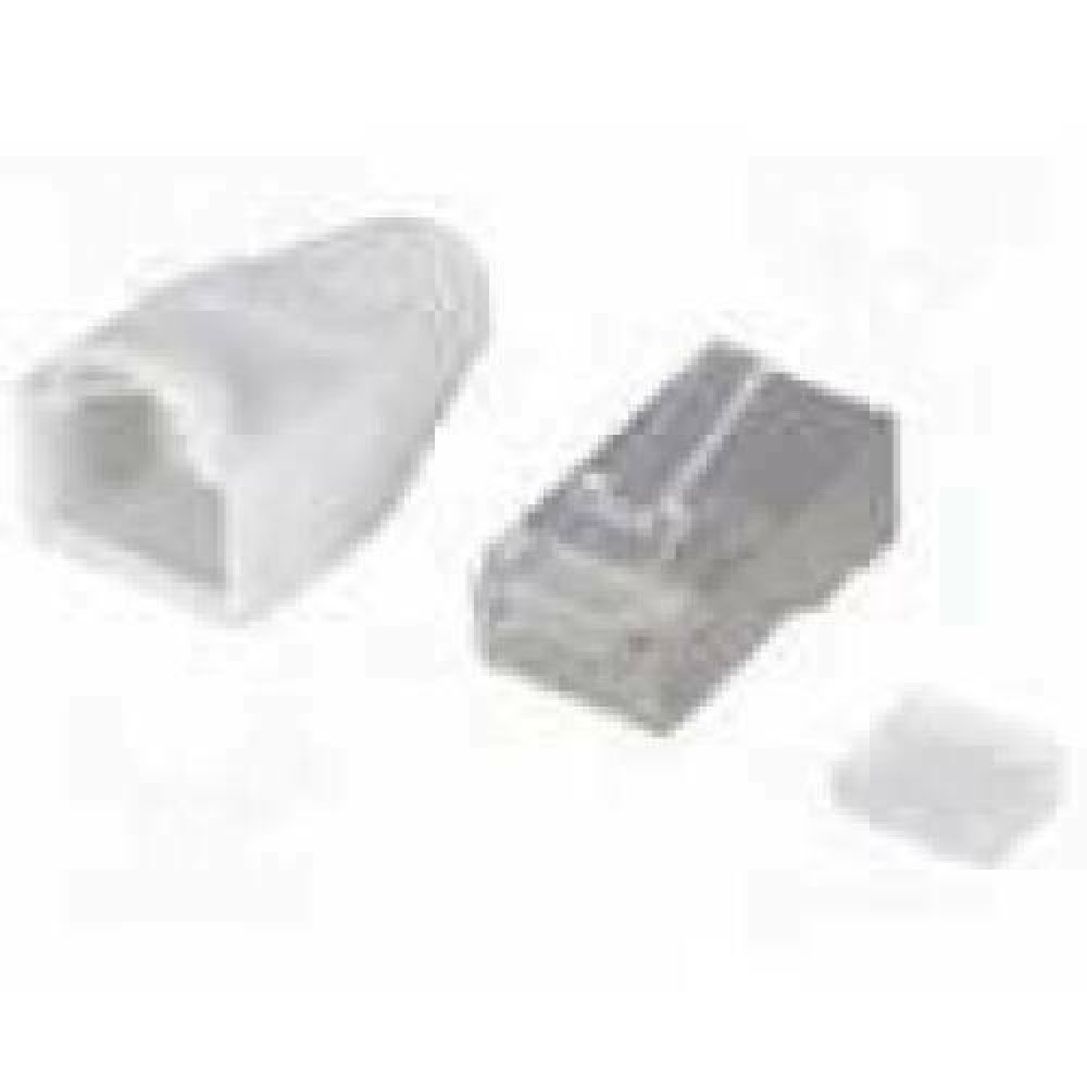 LOGILINK MP0022W Plug Connector Cat.6 RJ45 100pcs. set shielded white