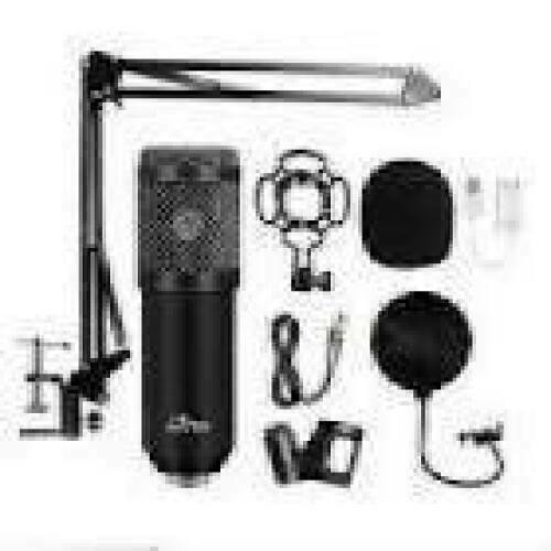 MEDIA-TECH STUDIO AND STREAMING MICROPHONE MT396 Professional Condenser Microphone Set for Studio Recording and Streaming