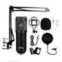 MEDIA-TECH STUDIO AND STREAMING MICROPHONE MT396 Professional Condenser Microphone Set for Studio Recording and Streaming