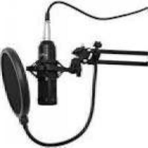 MEDIA-TECH STUDIO AND STREAMING MICROPHONE MT396 Professional Condenser Microphone Set for Studio Recording and Streaming