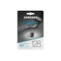 SAMSUNG FIT Plus USB flash drive type-A 128GB 400 MB/s read 110 MB/s write resistant USB 3.1 flash drive with key ring Gray