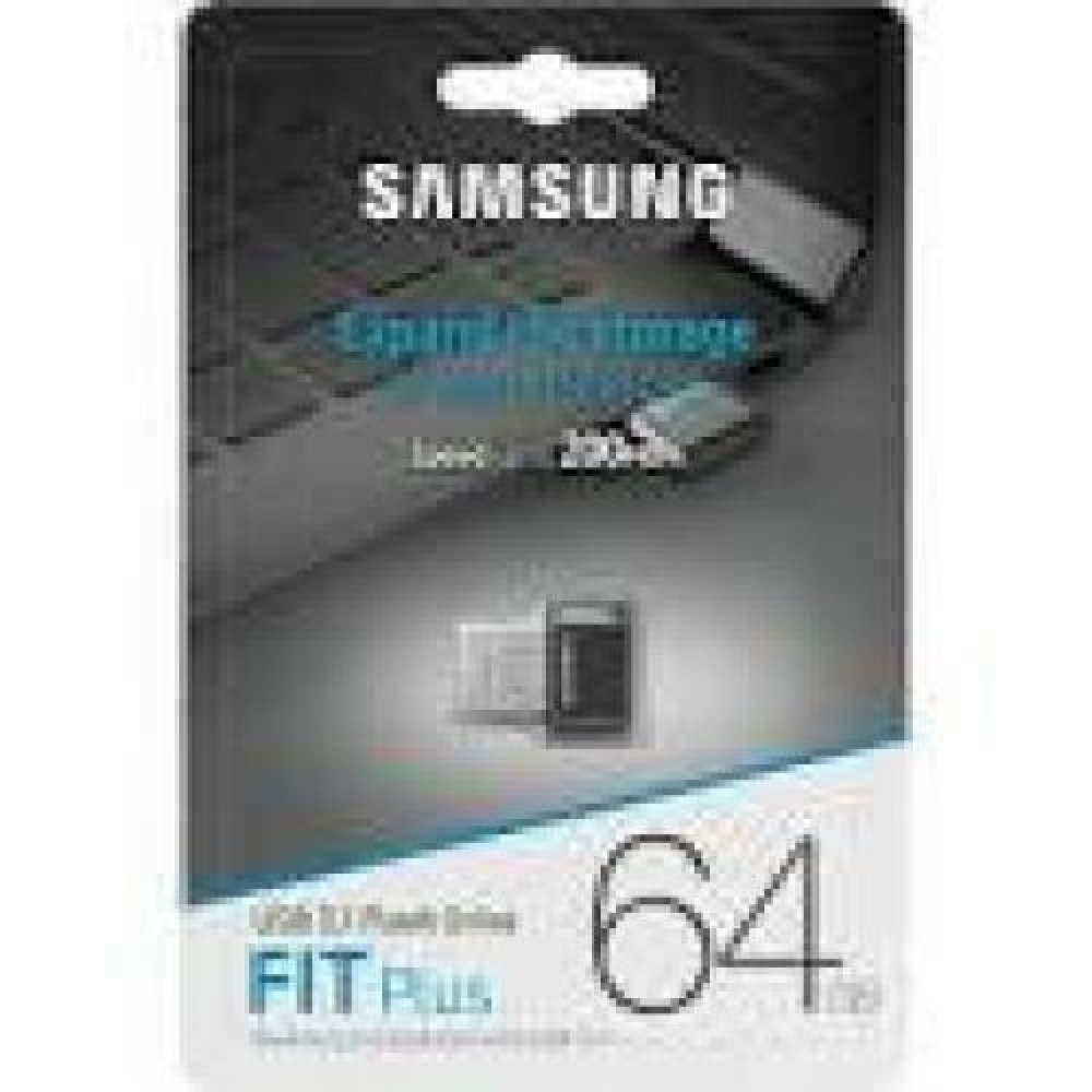 SAMSUNG FIT Plus USB flash drive Type-A 64GB 300 MB/s read 110 MB/s write resistant USB 3.1 flash drive with key ring Gray