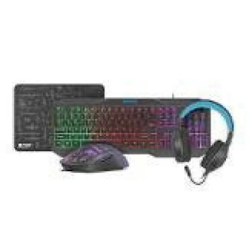NATEC Fury gaming combo set 4in1 Thunderstreak 3.0 keyboard + mouse + headphones + mousepad US layout