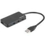 NATEC NHU-1342 Hub USB 3.0 Moth 4-ports Black