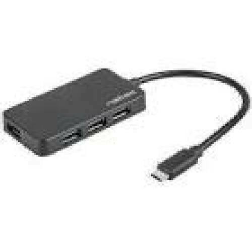 NATEC NHU-1343 Hub USB 3.0 Moth 4-ports Black USB-C