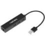 NATEC NHU-1413 Hub USB 2.0 DRAGONFLY 3-ports + RJ45 Black