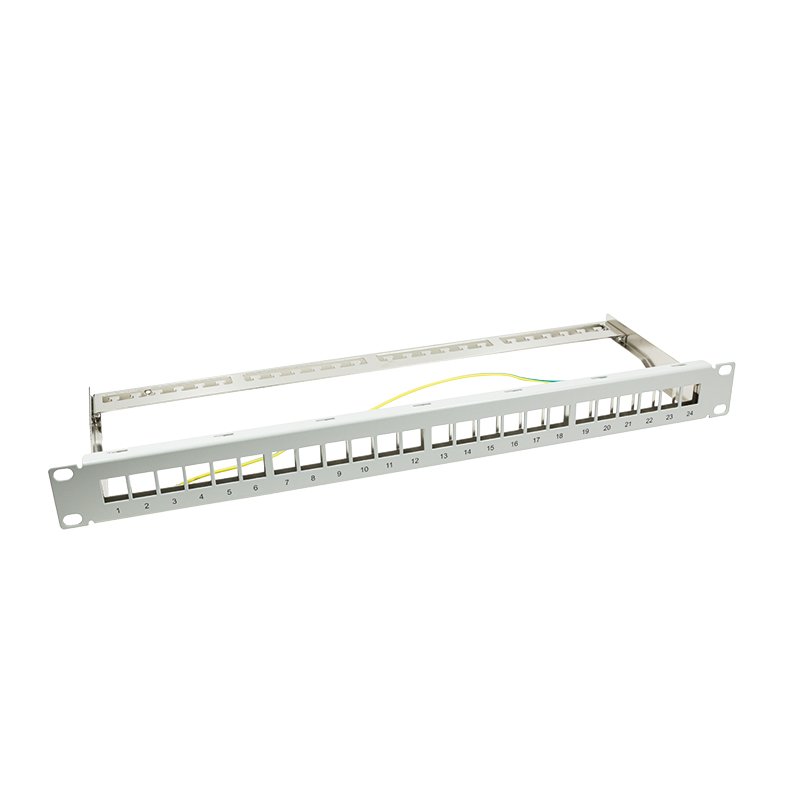 LOGILINK NK4041 Keystone Panel for 24 Keystone Jacks / Coupler shielded grey