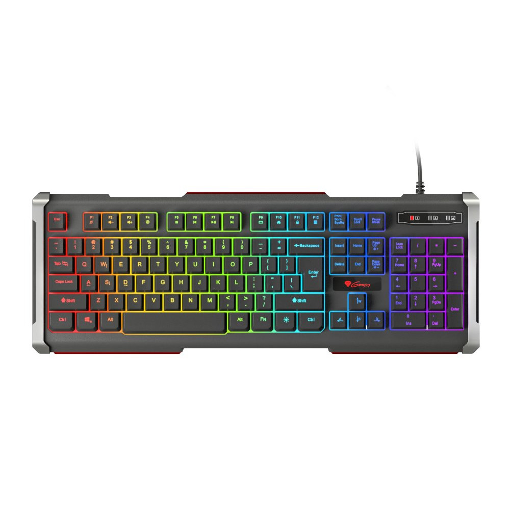 NATEC NKG-0993 Keyboard GENESIS RHOD 400 Gaming RGB Backlight USB US layout
