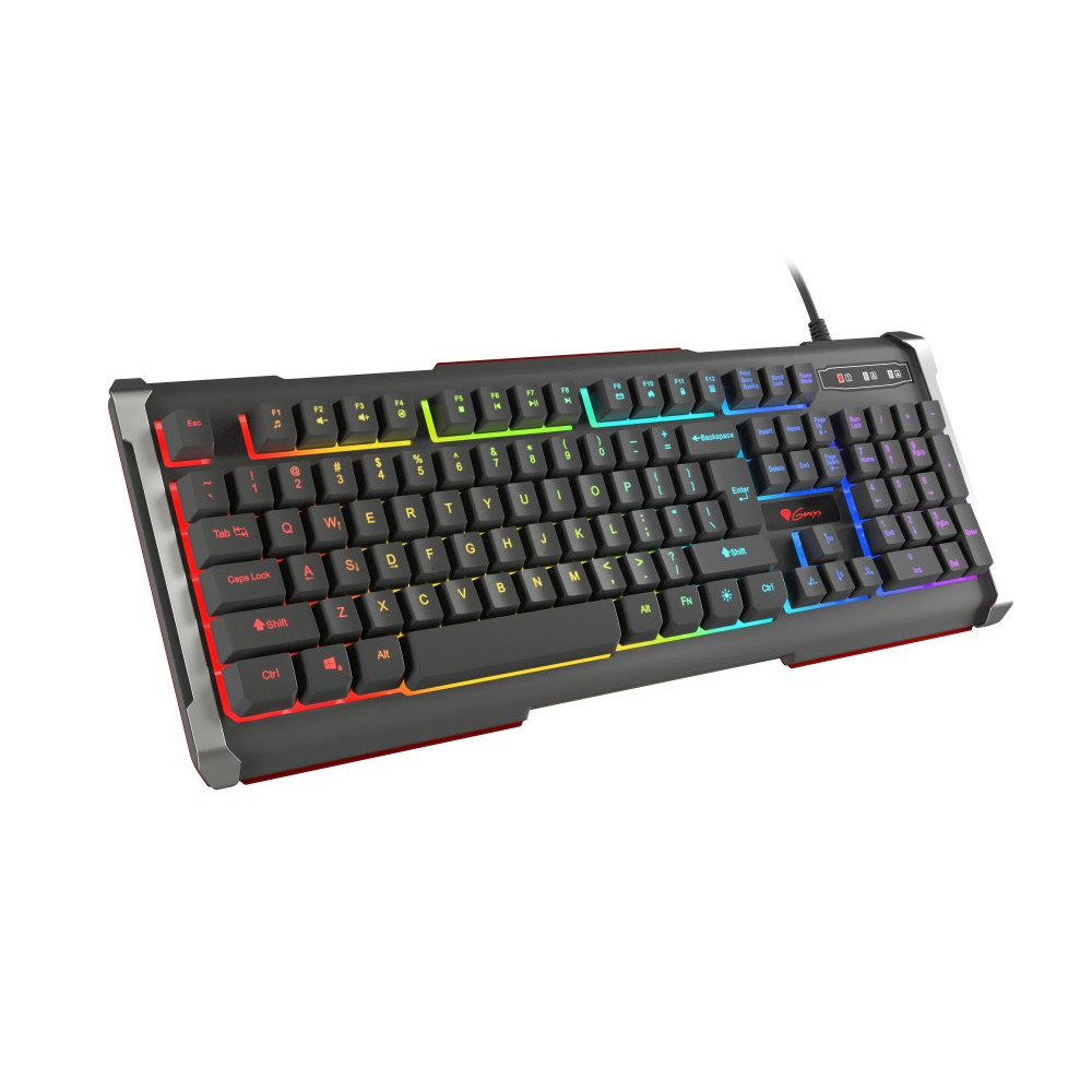 NATEC NKG-0993 Keyboard GENESIS RHOD 400 Gaming RGB Backlight USB US layout
