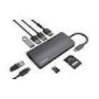 NATEC multiport Fowler Plus USB-C->HUB USB 3.0 3x HDMI 4K USB-C PD RJ45 SD Micro SD