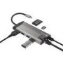 NATEC multiport Fowler Plus USB-C->HUB USB 3.0 3x HDMI 4K USB-C PD RJ45 SD Micro SD