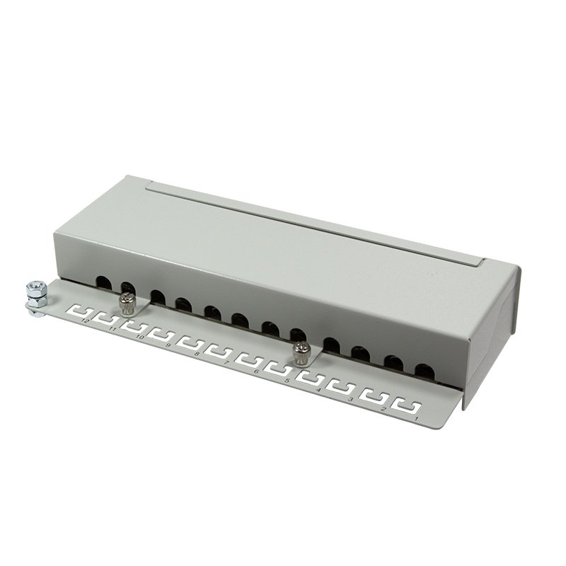 LOGILINK NP0019 - Patch Panel Desktop Cat.6A STP 12 ports grey