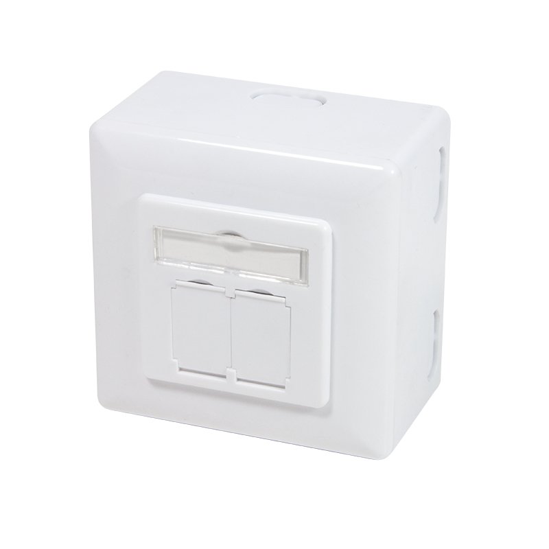 LOGILINK NP0039A Socket mounted / recessed CAT6 Shielded 2xRJ45