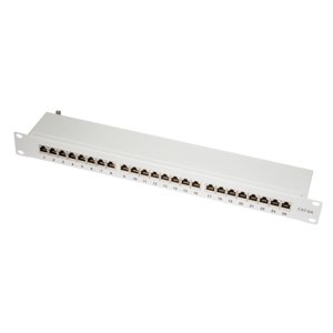 LOGILINK NP0060- Patch Panel 19-mounting Cat.6A STP 24 ports grey