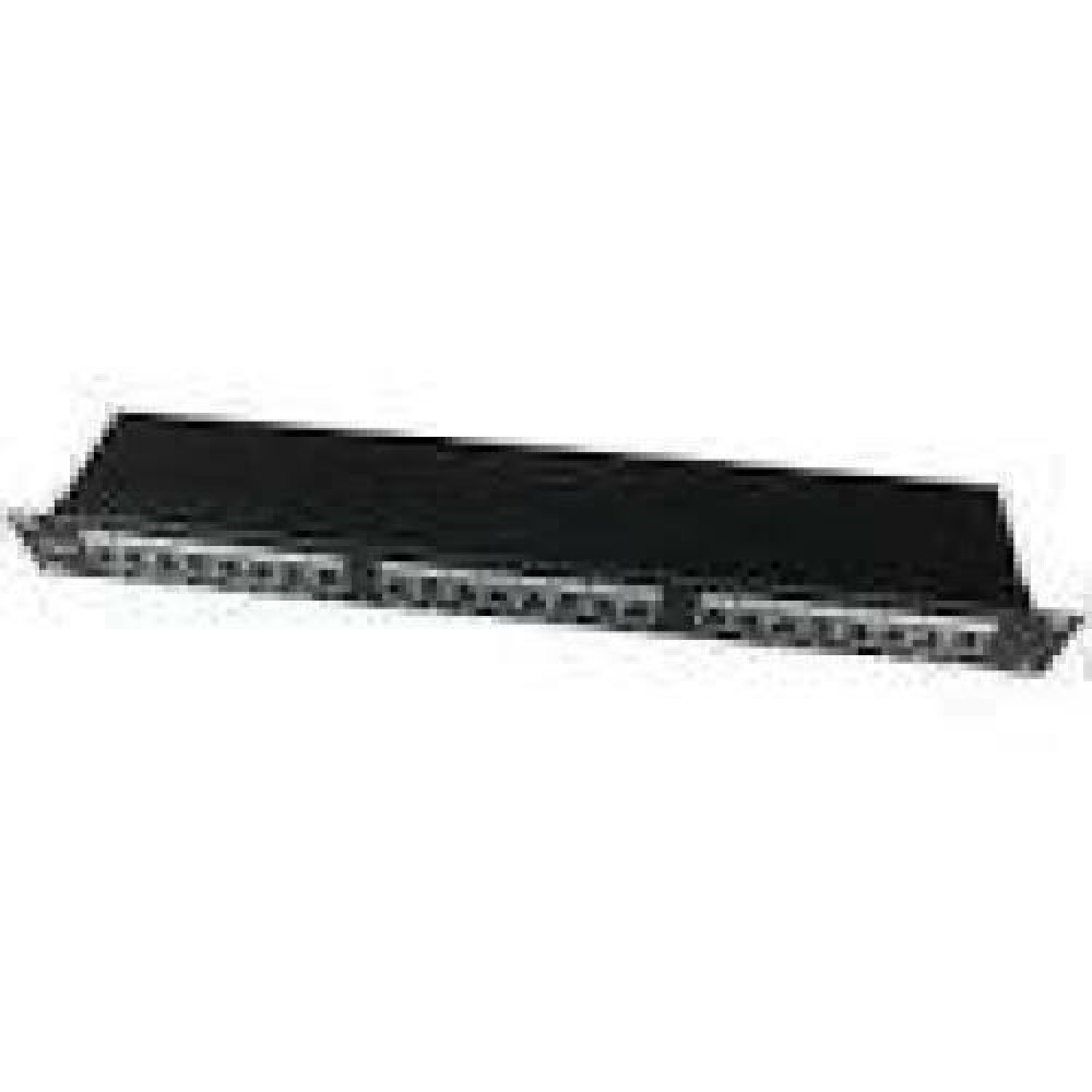 GEMBIRD NPP-C624-002 19 patch panel 24 port 1U cat.6 with rear cable management black
