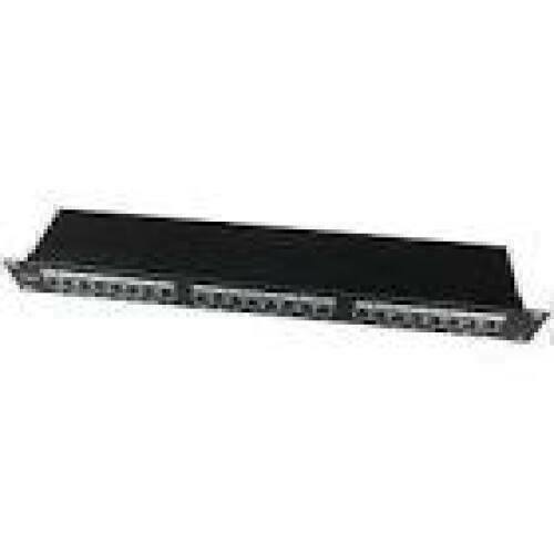 GEMBIRD NPP-C624-002 19 patch panel 24 port 1U cat.6 with rear cable management black