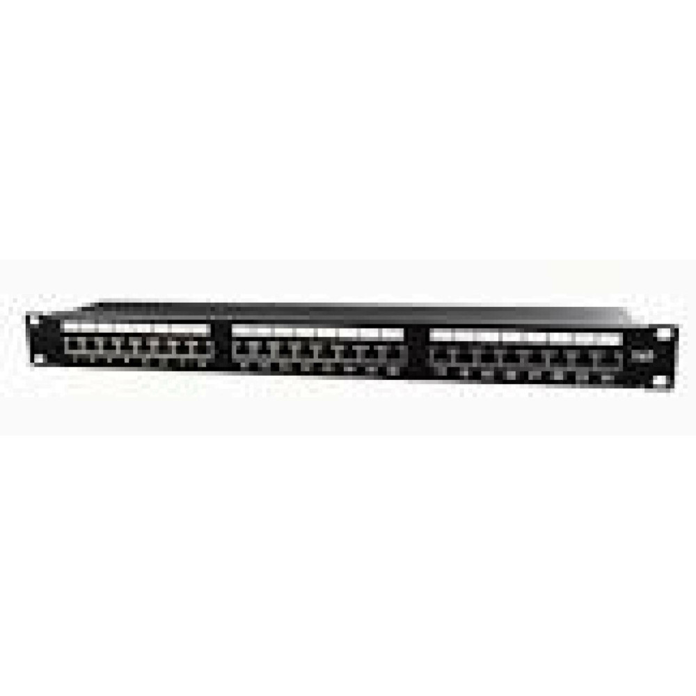 GEMBIRD NPP-C624-002 19 patch panel 24 port 1U cat.6 with rear cable management black