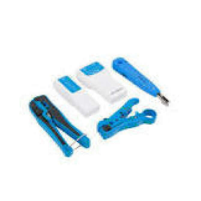 LANBERG NT-0302 Tool kit with RJ45/11 cable tester crimping stripping and LSA-ins.