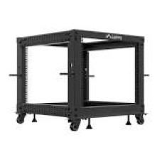 LANBERG Open rack 19inch 9U 600x600-1100 adjustable black